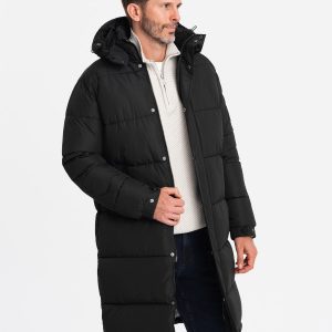 Abrigo largo con capucha para hombre (OMBRE CLOTHING)