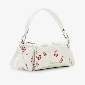 White Floral Desigual Delirium Urus Maxi Handbag