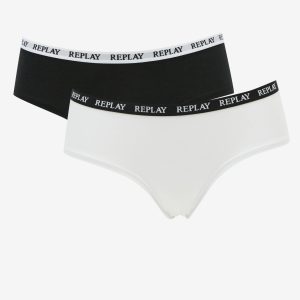 Set Of Two Briefs In Black And White Replay